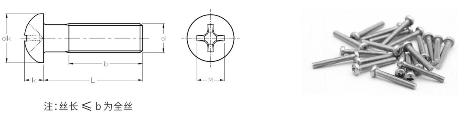 Винты с полукруглой головкой с крестообразным шлицем — класс продукта A